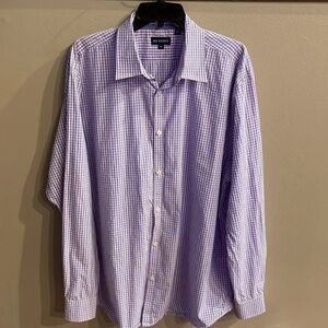 Jack Maverick men’s business casual button down cotton shirt plaid Size XXL